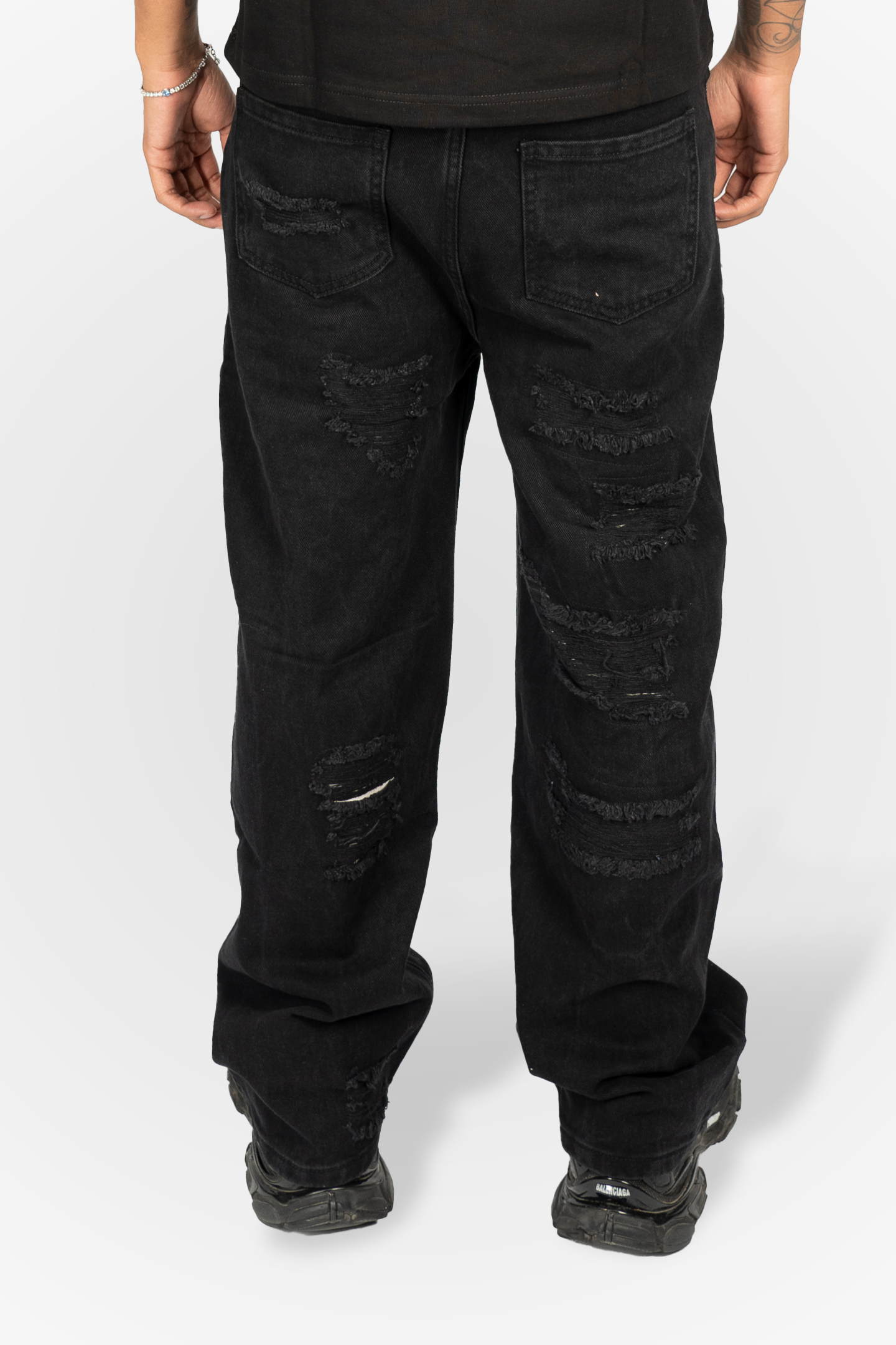 Black Distressed Denim