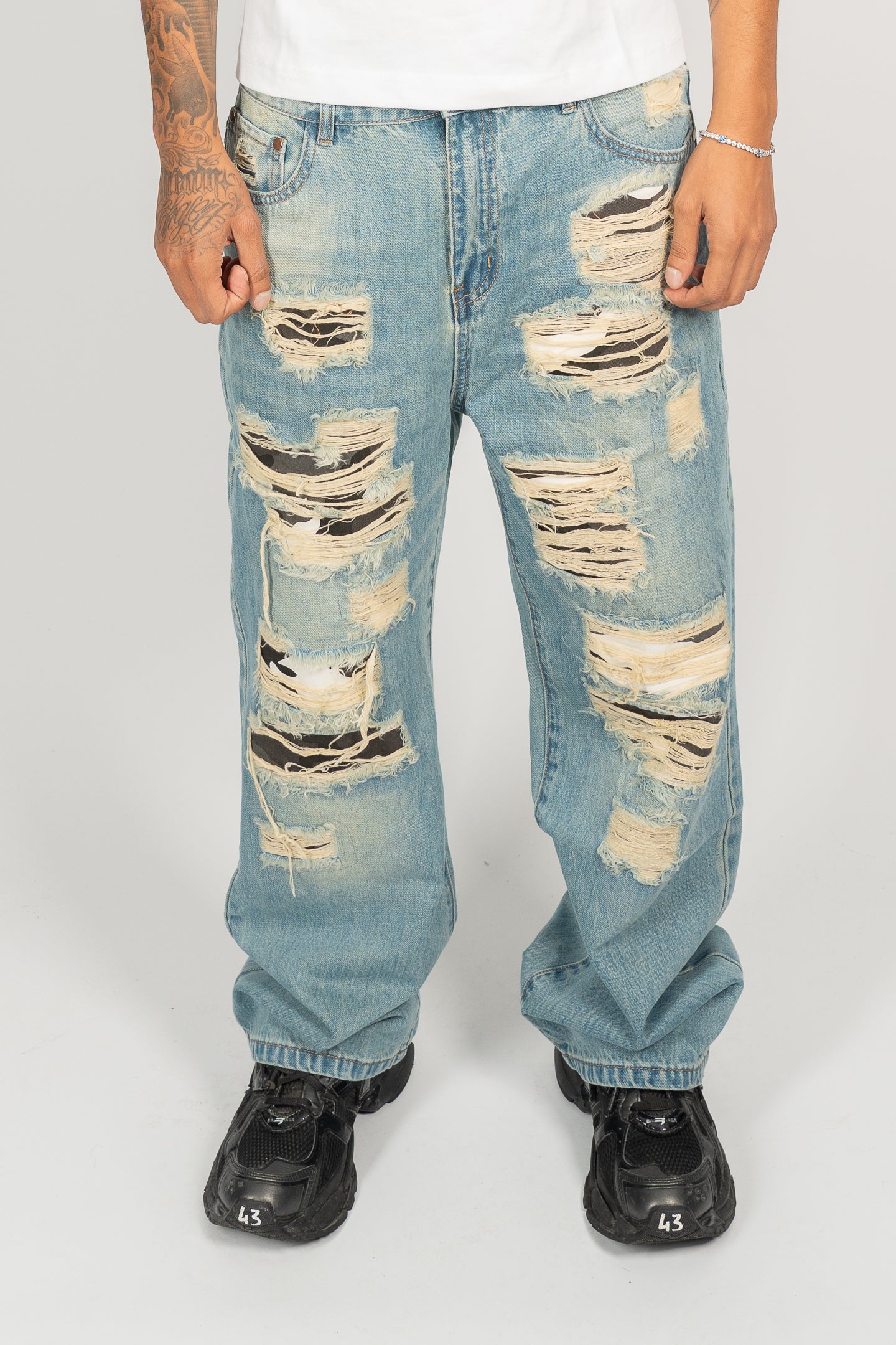 Blue Distressed Denim