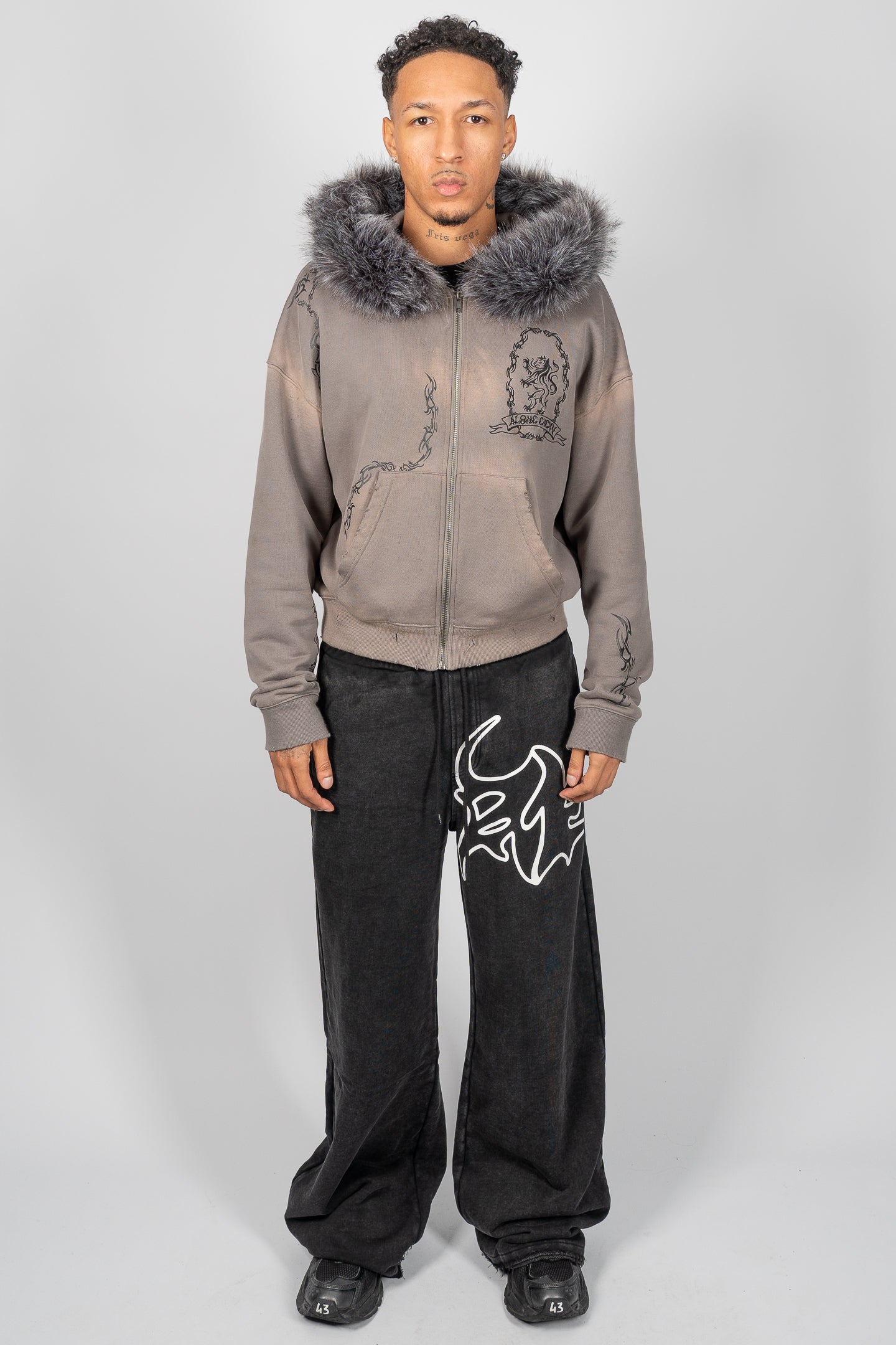 Fur-Zip Up Hoodie